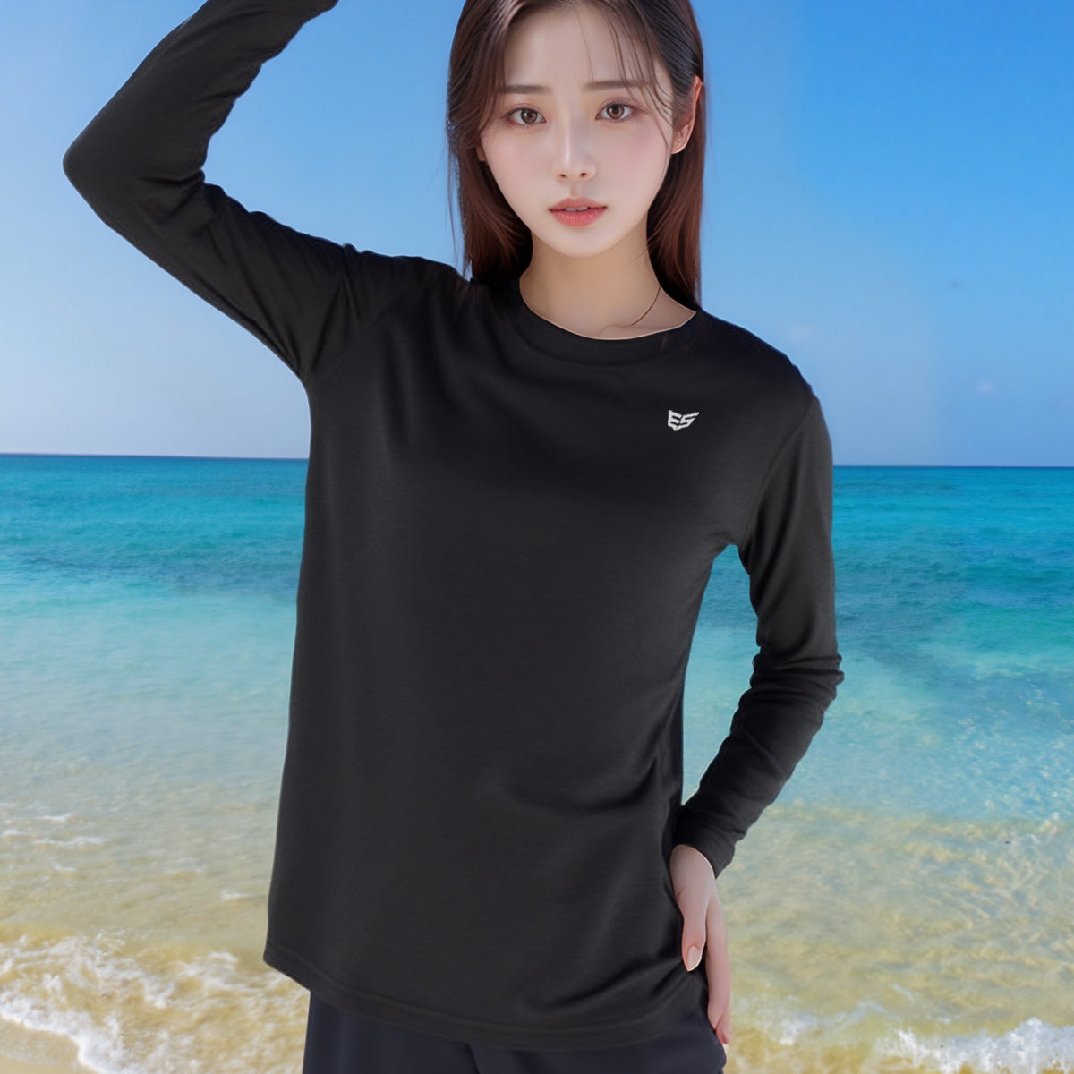 エスラッド Tシャツ レディース アイス ICE JERSEY ブラック ESL551