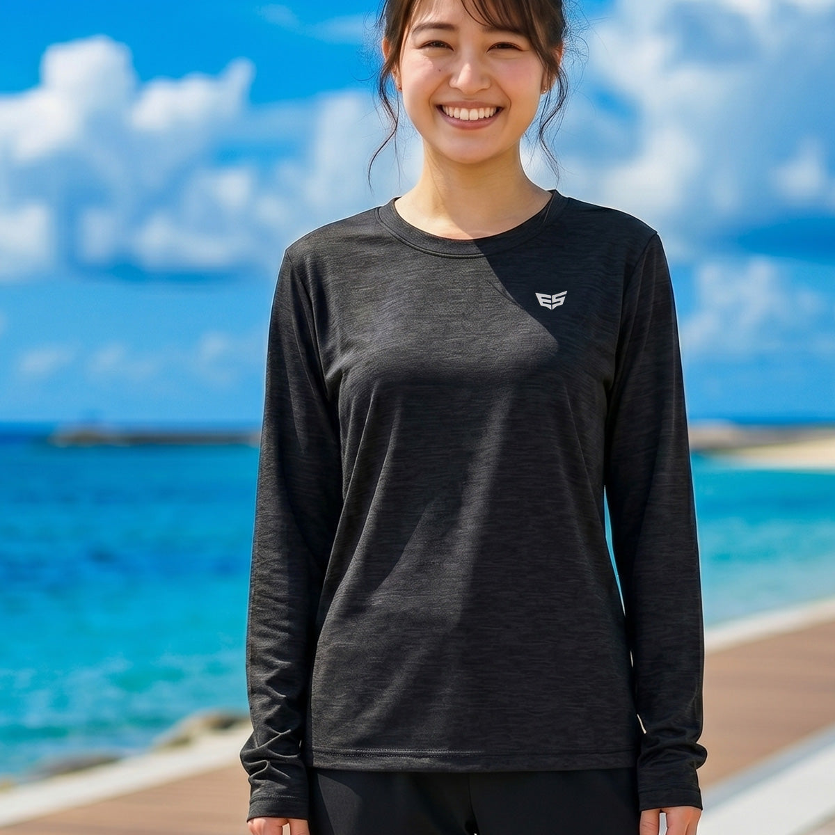エスラッド Tシャツ レディース アイス ICE JERSEY ブラック ESL551
