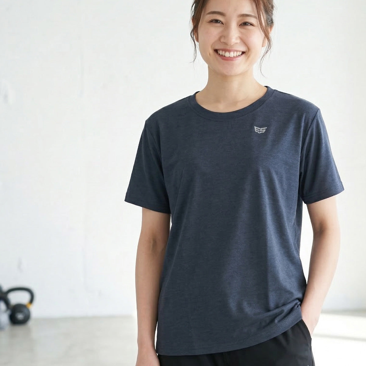 エスラッド Tシャツ レディース クールシフト COOL SHIFT 遮熱 ブラック ネイビー ブルー ESL561