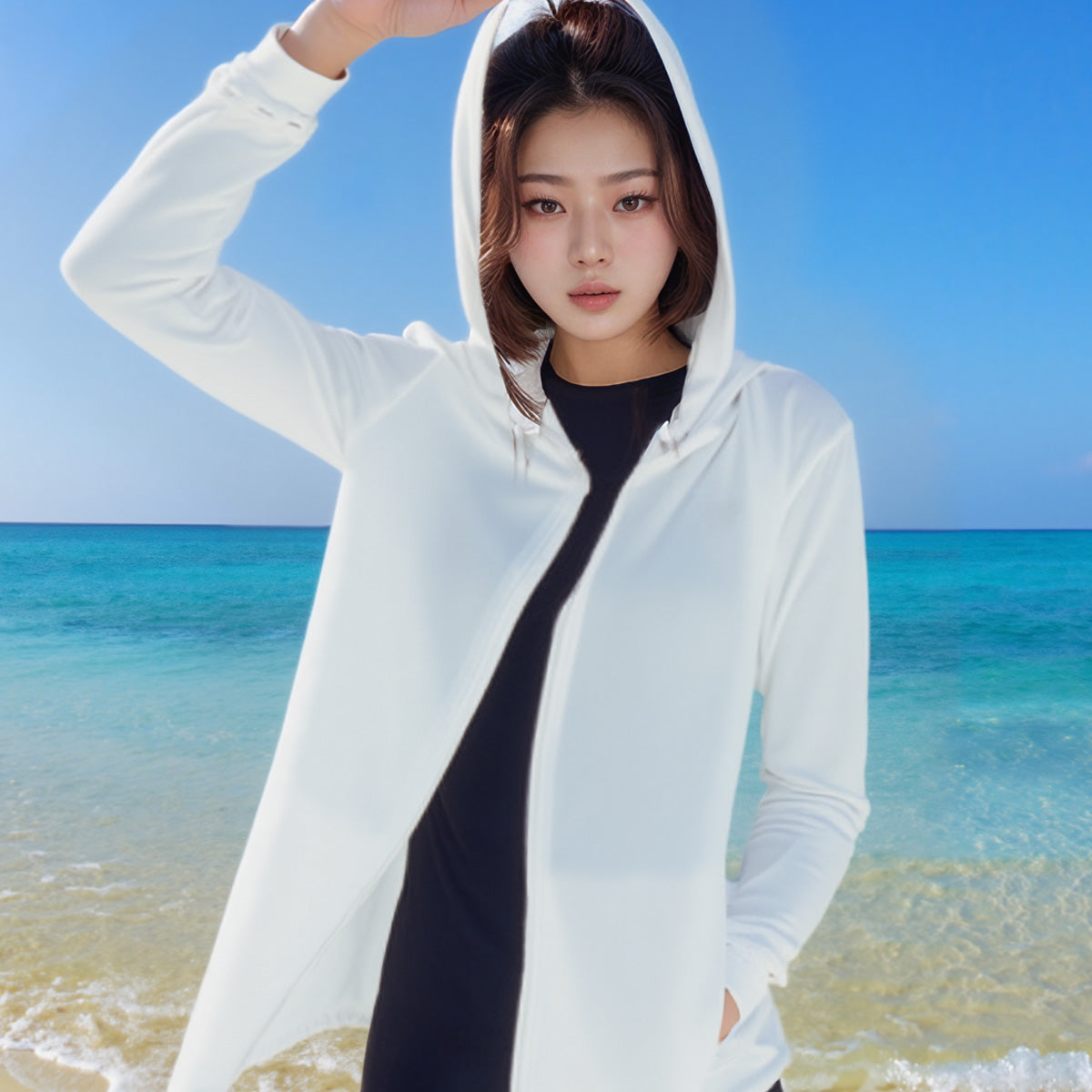 エスラッド UVジャケット レディース アイス ICE JERSEY ブラック ホワイト ESL851