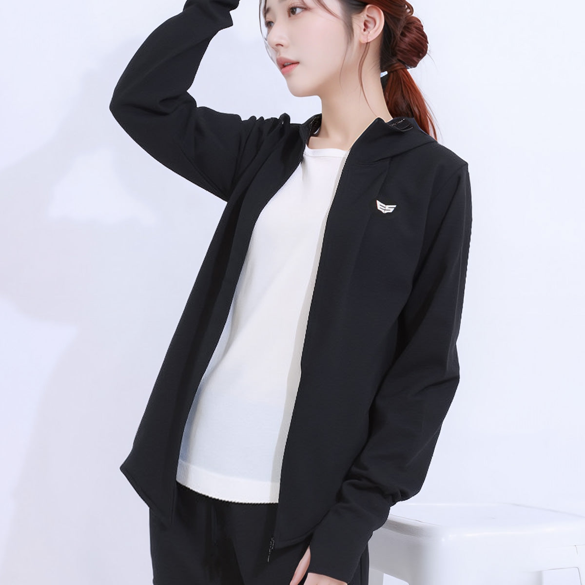 エスラッド UVジャケット レディース アイス ICE JERSEY ブラック ホワイト ESL851