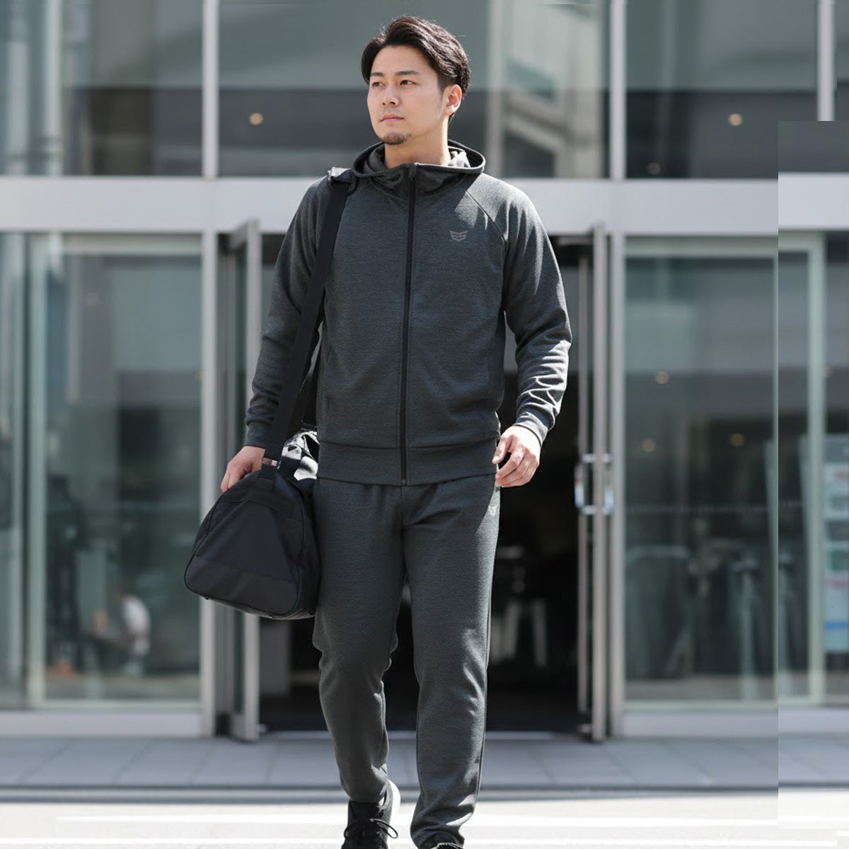 エスラッド ジャージ 上下 メンズ 杢ストレッチ RELAX PERFORMANCE ブラック ESM161