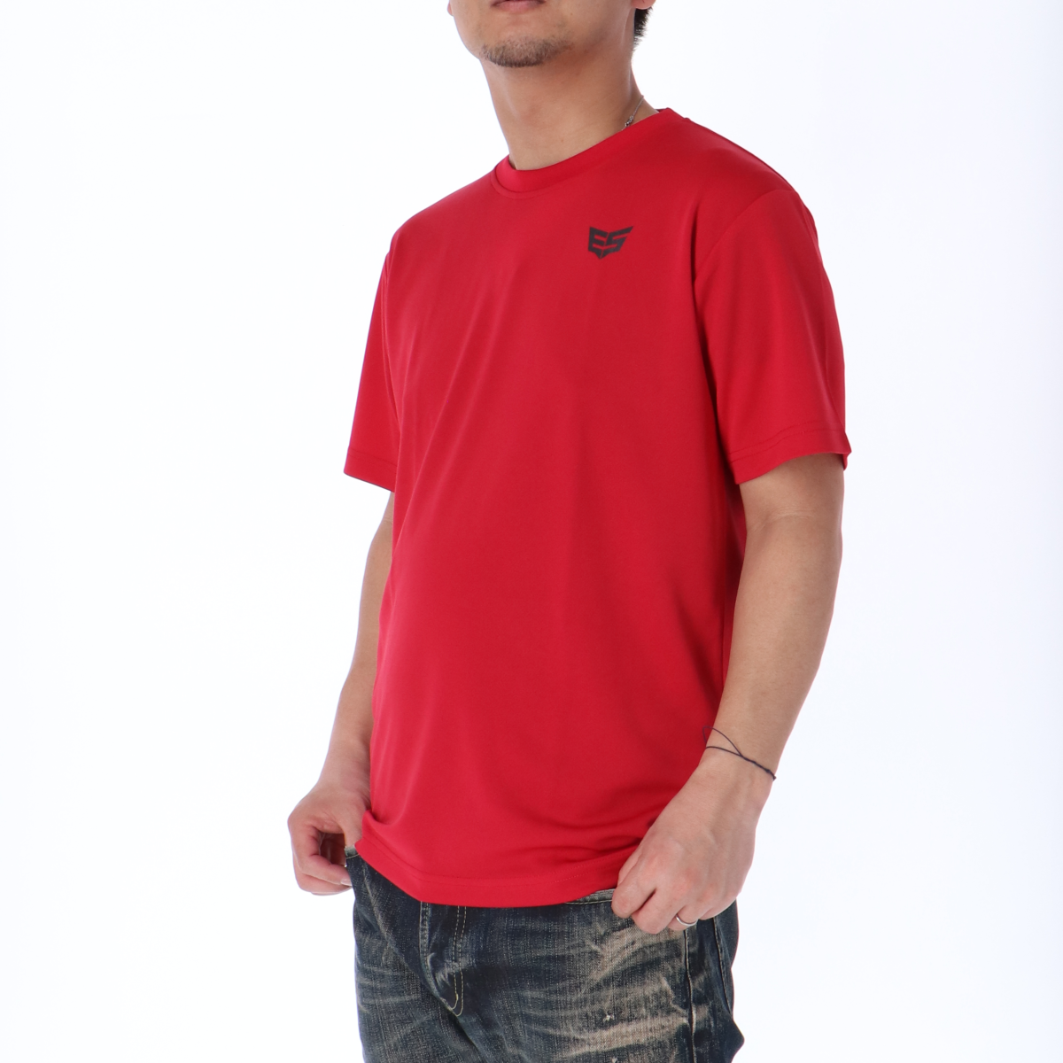 エスラッド Tシャツ メンズ ドライ WING DRY ブラック ネイビー レッド ブルー ホワイト ESM550