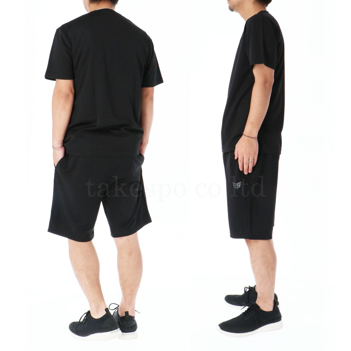 エスラッド メンズ Tシャツ ハーフパンツ上下 ドライメッシュ ESLAD アパレル 上下 ESM550/ESM741