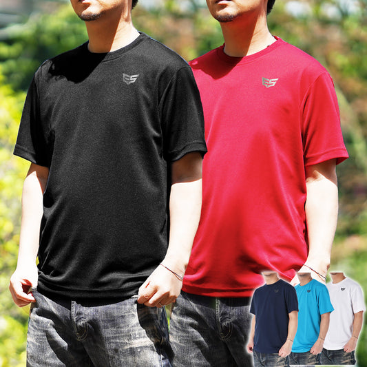 エスラッド Tシャツ メンズ ドライ WING DRY ブラック ネイビー レッド ブルー ホワイト ESM550