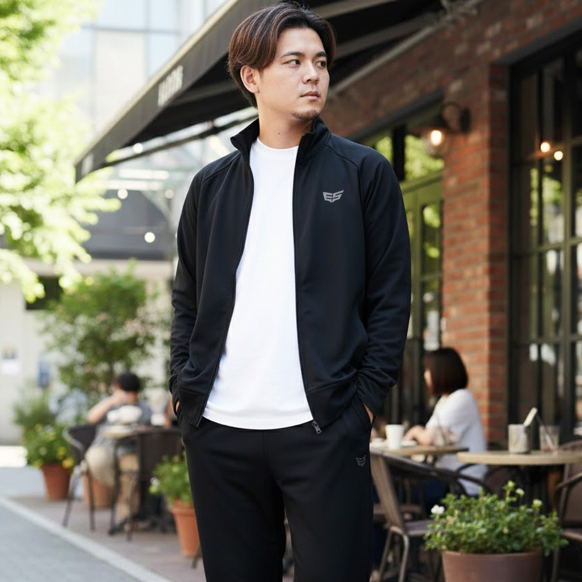 エスラッド ジャージ 上下 メンズ クールシフト COOL SHIFT ブラック ESM861