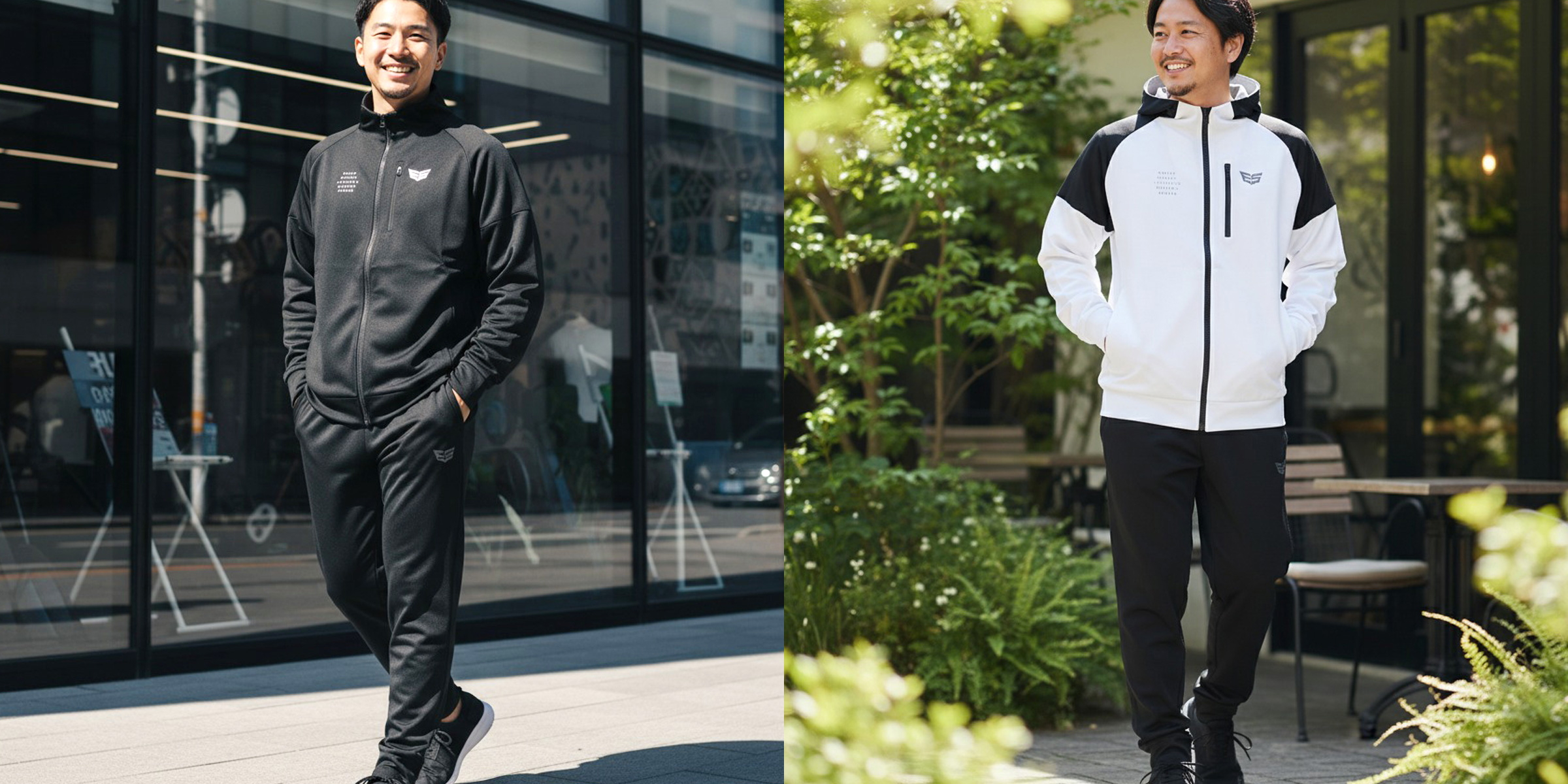 ESLAD（エスラッド）メンズ用フード付きストロングジャージ上下セット